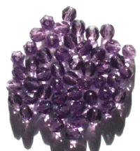 50 6mm Faceted Medium Amethyst Beads